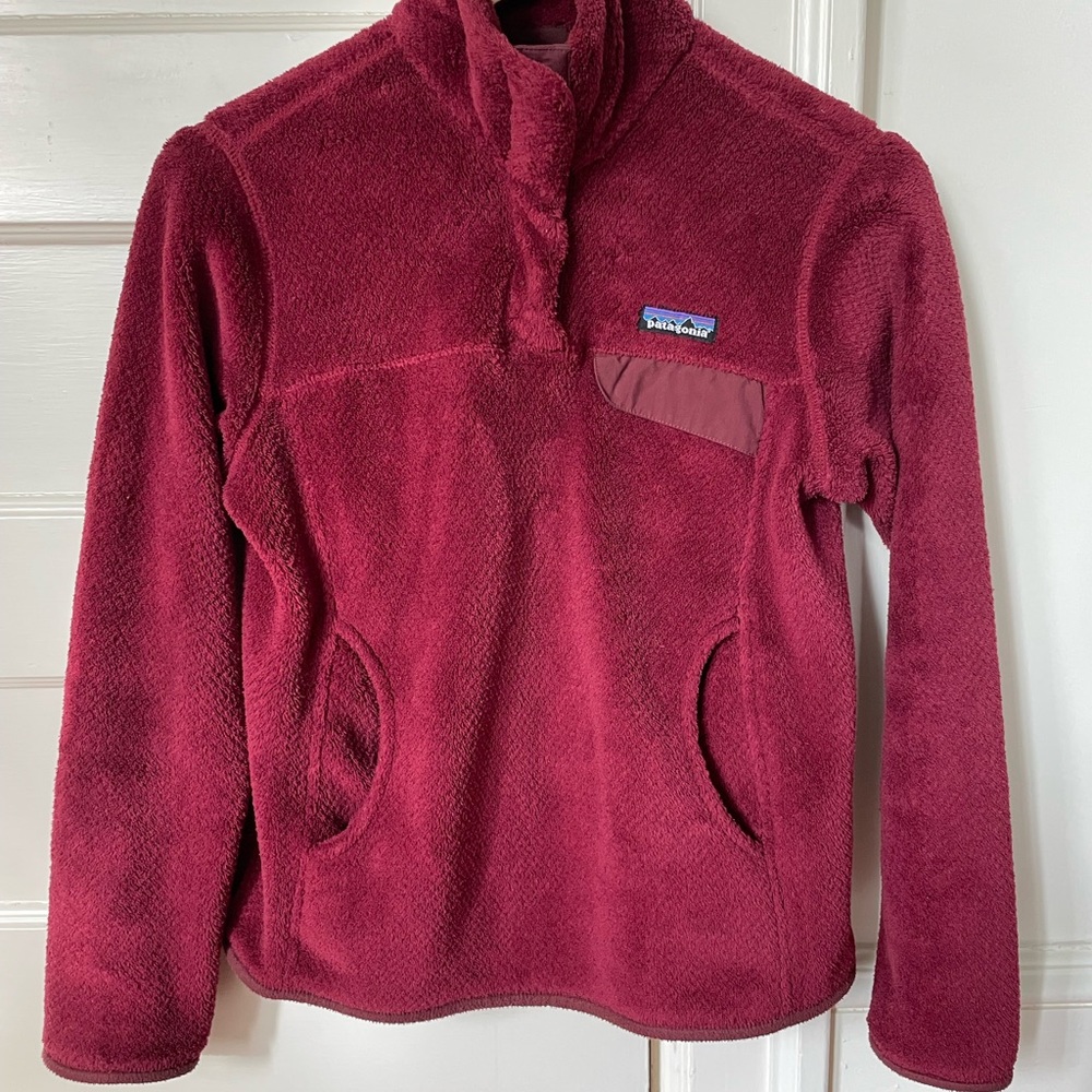 Patagonia W’s Pullover, Snap top, S, Burgundy